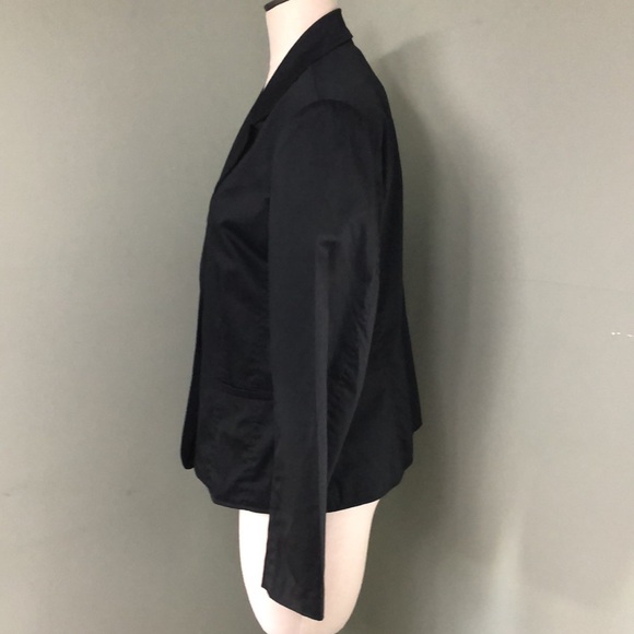 Coldwater Creek Blazer Black Cotton Size Large - Picture 4 of 11